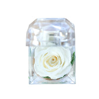 Leleyat Fleur White Rose Proposal Box Artificial Flora Leleyat Fleur