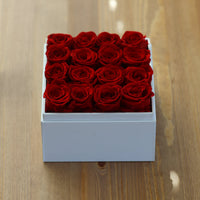 Leleyat Flower Box - 16 Forever Red Roses Preserved and Lightly Scented with Natural Rose Oil - Roses in a Box For Every Occasion Home Gifts Leleyat Fleur