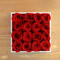 Leleyat Flower Box - 16 Forever Red Roses Preserved and Lightly Scented with Natural Rose Oil - Roses in a Box For Every Occasion Home Gifts Leleyat Fleur