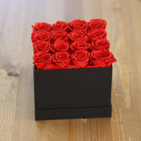Leleyat Flower Box - 16 Forever Red Roses Preserved to Last Over a Year in Black Box Home Gifts Leleyat Fleur