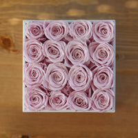 Leleyat Flower Box - 16 Forever Sweet Pink Roses Preserved to Last Over a Year- Gift For Every Occasion Home Gifts Leleyat Fleur