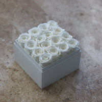 Leleyat Flower Box - 16 Forever White Roses Preserved to Last Over a Year- Gift For Every Occasion Home Gifts Leleyat Fleur