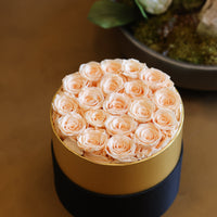 Leleyat Flower Box - 19 Beige Forever Roses that Last a Year - Roses in a Box For Every Occasion Leleyat Fleur