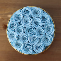 Leleyat Flower Box - 19 Blue Forever Roses that Last a Year - Roses in a Box For Every Occasion Leleyat Fleur
