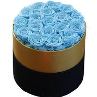 Leleyat Flower Box - 19 Blue Forever Roses that Last a Year - Roses in a Box For Every Occasion Leleyat Fleur
