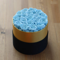 Leleyat Flower Box - 19 Blue Forever Roses that Last a Year - Roses in a Box For Every Occasion Leleyat Fleur