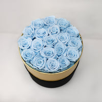 Leleyat Flower Box - 19 Blue Forever Roses that Last a Year - Roses in a Box For Every Occasion Leleyat Fleur