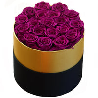 Leleyat Flower Box - 19 Purple Forever Roses that Last a Year - Roses in a Box For Every Occasion Leleyat Fleur