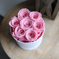 Leleyat Flower Box - 7 Pink Forever Roses that Last a Year - Roses in a Box For Every Occasion Home Gifts Leleyat Fleur