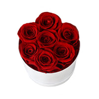 Leleyat Flower Box - 7 Red Forever Roses that Last a Year - Roses in a Box For Every Occasion Home Gifts Leleyat Fleur