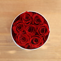 Leleyat Flower Box - 7 Red Forever Roses that Last a Year - Roses in a Box For Every Occasion Home Gifts Leleyat Fleur