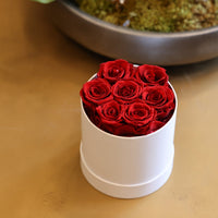 Leleyat Flower Box - 7 Red Forever Roses that Last a Year - Roses in a Box For Every Occasion Home Gifts Leleyat Fleur