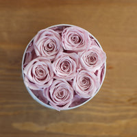 Leleyat Flower Box - 7 Sweet Pink Forever Roses that Last a Year - Roses in a Box For Every Occasion Leleyat Fleur