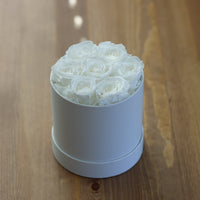Leleyat Flower Box - 7 White Forever Roses that Last a Year - Roses in a Box For Every Occasion Home Gifts Leleyat Fleur