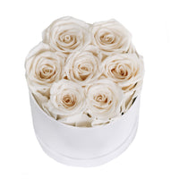Leleyat Flower Box - 7 White Forever Roses that Last a Year - Roses in a Box For Every Occasion Home Gifts Leleyat Fleur