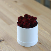 Leleyat Flower Box - 7 Wine Red Forever Roses that Last a Year - Roses in a Box For Every Occasion Leleyat Fleur