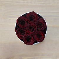 Leleyat Flower Box - 7 Wine Red Forever Roses that Last a Year - Roses in a Box For Every Occasion Leleyat Fleur