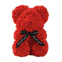 Leleyat Flower Red Rose Bear- Forever Lasting Bear - Rose Bear For Every Occasion Leleyat Fleur