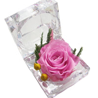 Leleyat Fleur Bright Pink Rose Proposal Box jewelry box Leleyat Fleur 