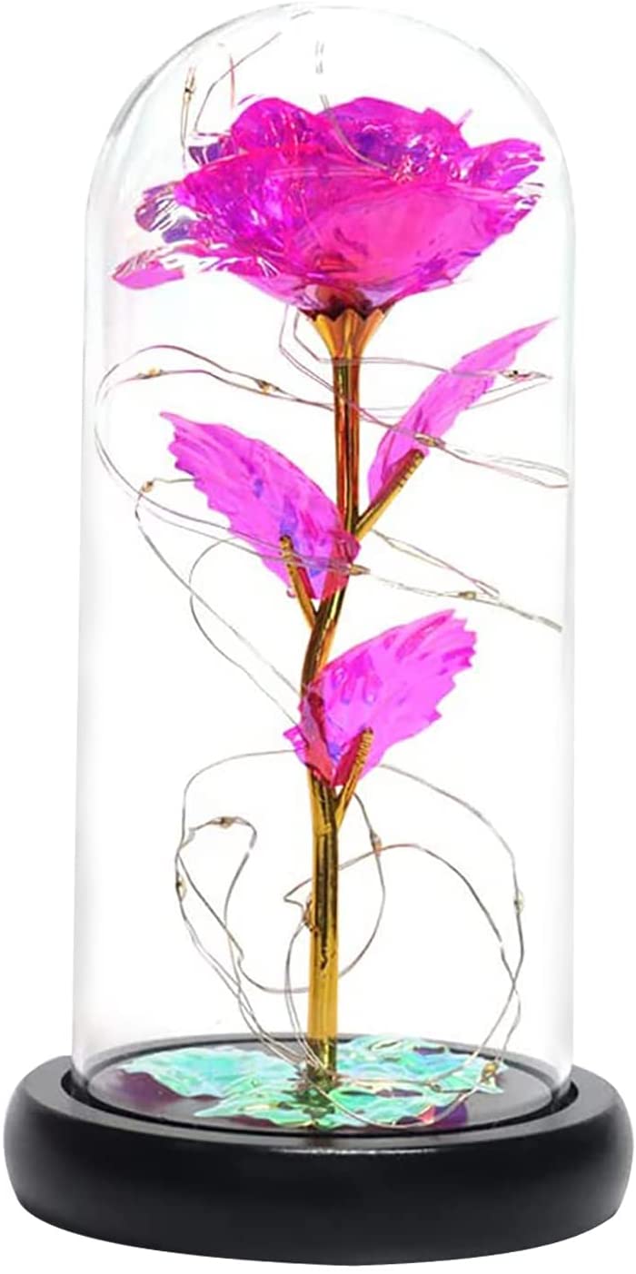 LED Light Up Roses | Rose LED Lights | Beautiful Glass Dome Rose ...