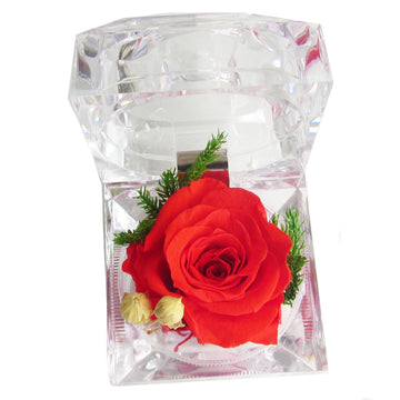 Leleyat Fleur Red Rose Proposal Box Artificial Flora Leleyat Fleur 