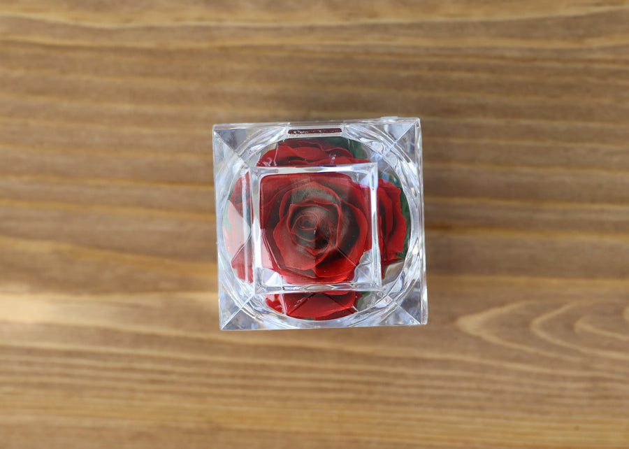Leleyat Fleur Red Rose Proposal Box Artificial Flora Leleyat Fleur 