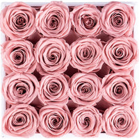 Leleyat Flower Box - 16 Forever Sweet Pink Roses Preserved and Lightly Scented with Natural Rose Oil - Roses in a Box For Every Occasion Home Gifts Leleyat Fleur 