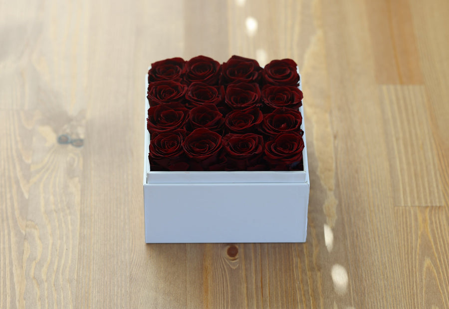 Leleyat Flower Box - 16 Forever Wine Red Roses Preserved to Last Over a Year- Gift For Every Occasion Home Gifts Leleyat Fleur 