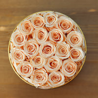 Leleyat Flower Box - 19 Beige Forever Roses that Last a Year - Roses in a Box For Every Occasion Leleyat Fleur 