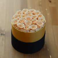 Leleyat Flower Box - 19 Beige Forever Roses that Last a Year - Roses in a Box For Every Occasion Leleyat Fleur 