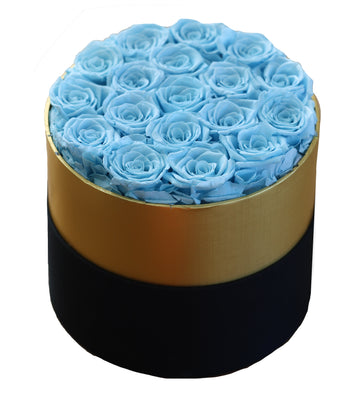 Leleyat Flower Box - 19 Blue Forever Roses that Last a Year - Roses in a Box For Every Occasion Leleyat Fleur 