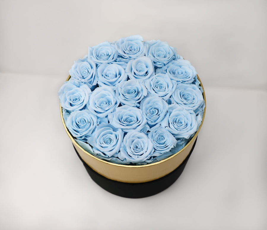 Leleyat Flower Box - 19 Blue Forever Roses that Last a Year - Roses in a Box For Every Occasion Leleyat Fleur 