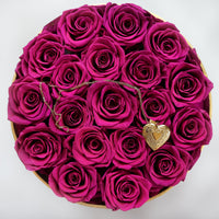 Leleyat Flower Box - 19 Purple Forever Roses Preserved and Lightly Scented with Natural Rose Oil - Flowers Bouquet Gift Box Contain Real Roses that Last a Year - Roses in a Box For Every Occasion Leleyat Fleur 