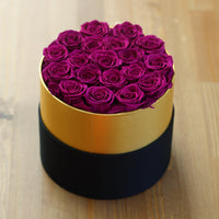Leleyat Flower Box - 19 Purple Forever Roses that Last a Year - Roses in a Box For Every Occasion Leleyat Fleur 