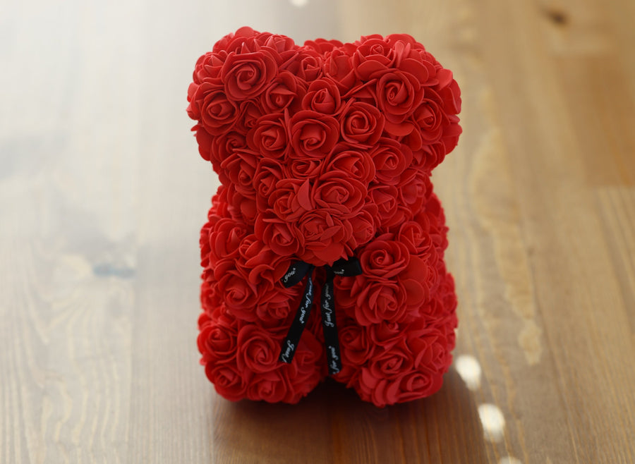 Leleyat Flower Red Rose Bear- Forever Lasting Bear - Rose Bear For Every Occasion Leleyat Fleur 