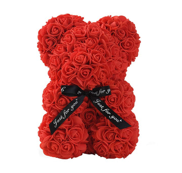 Leleyat Flower Red Rose Bear- Forever Lasting Bear - Rose Bear For Every Occasion Leleyat Fleur 